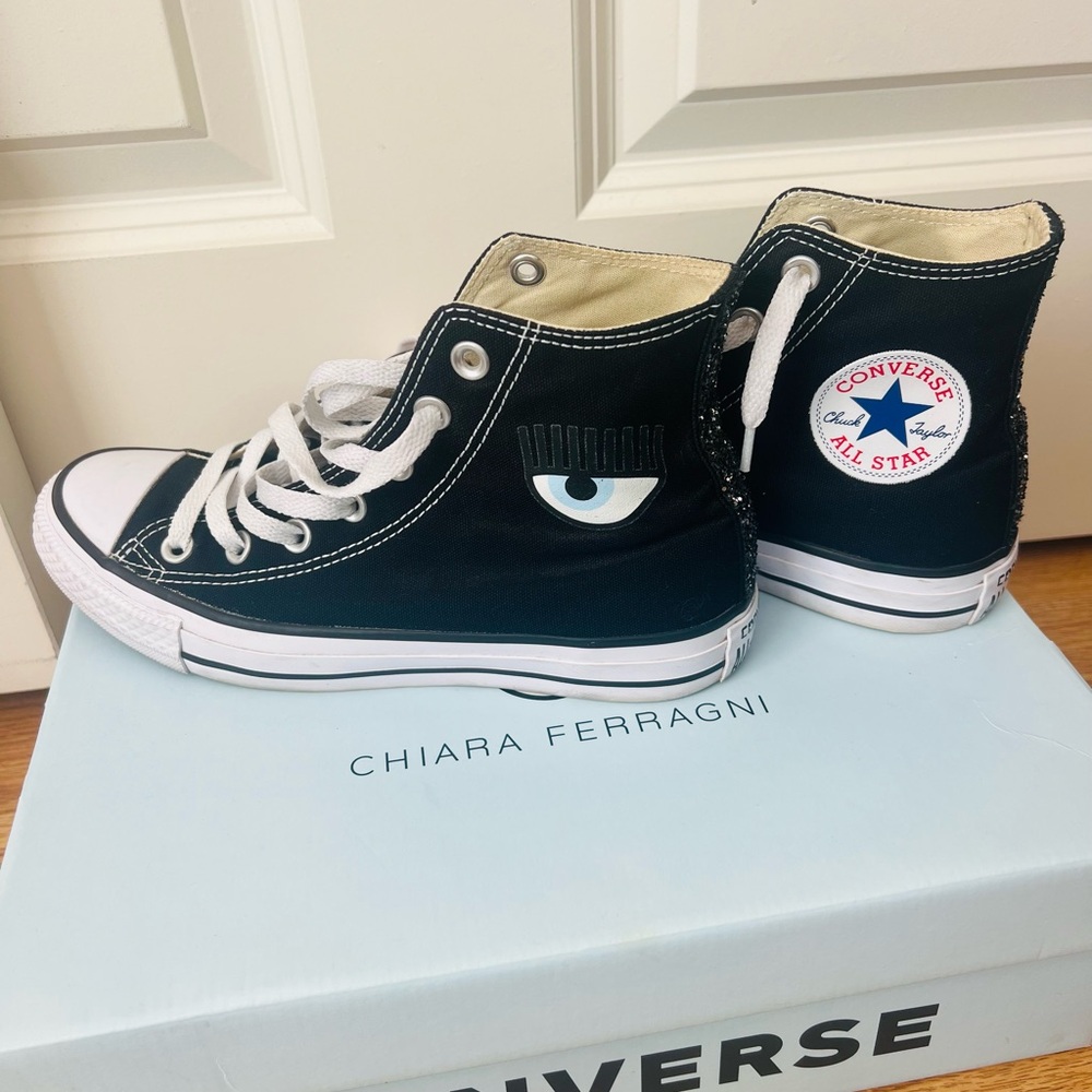 Converse Black and White High-Top Sneakers